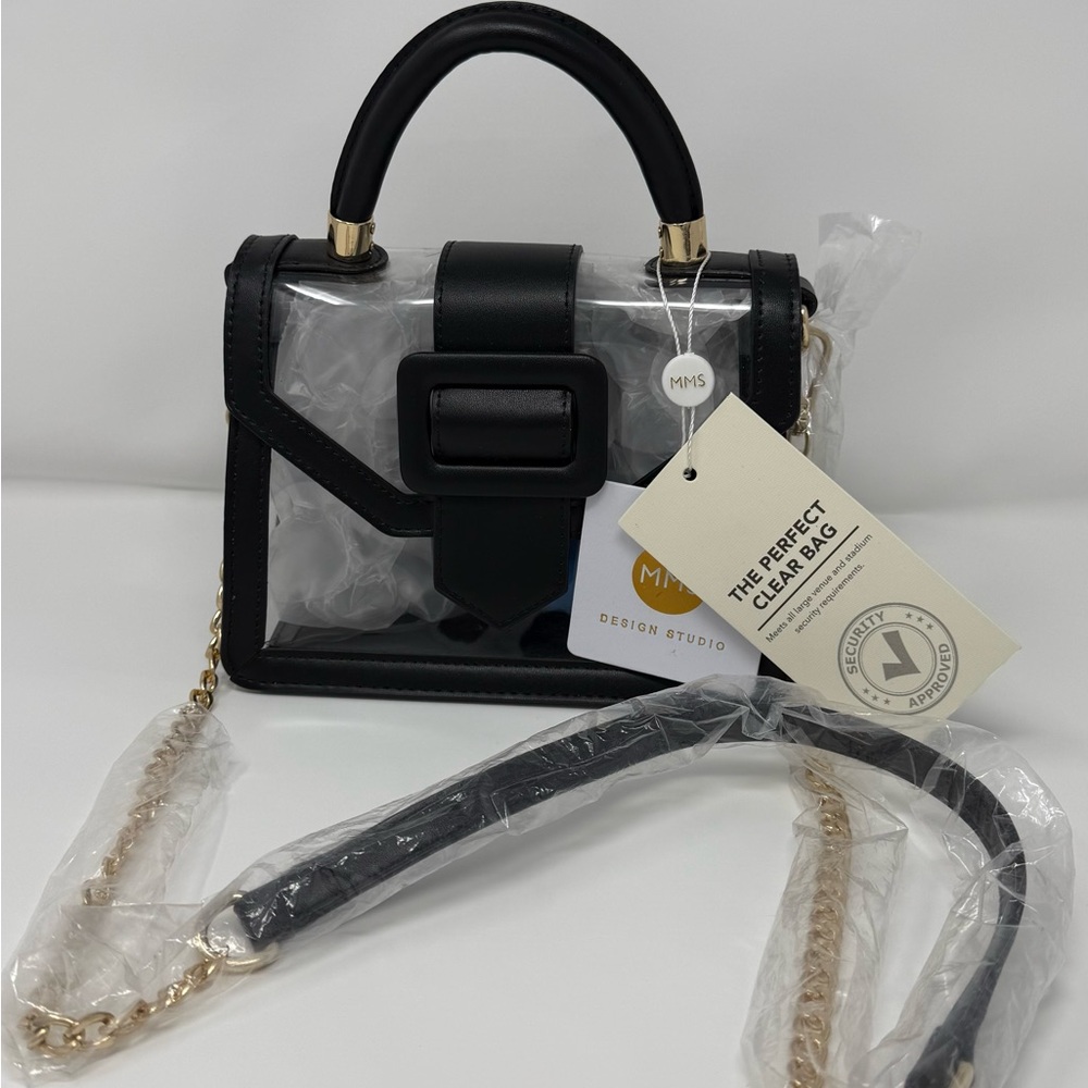 MMS Design Studio Black and Gold Mini Bag